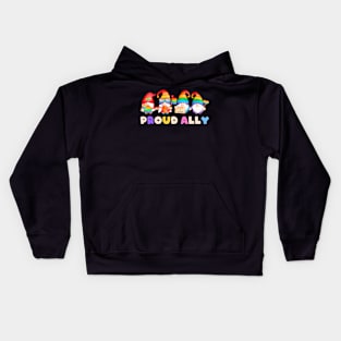 Proud Ally, Gnomes, LGBT Pride, Straight Kids Hoodie